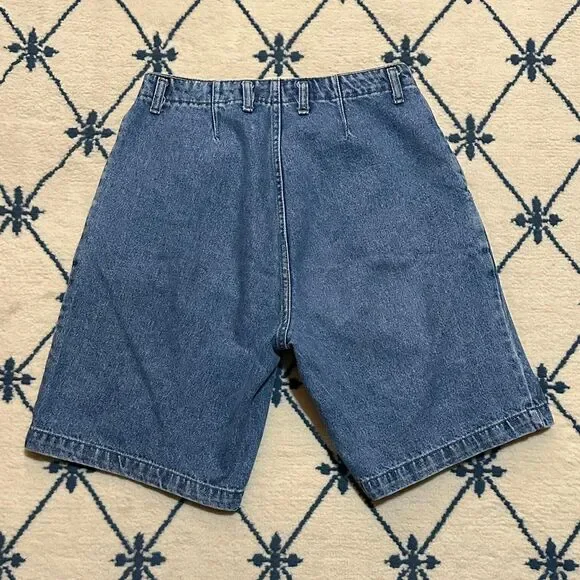 Vintage Embroidered Floral Denim Mom Shorts - Picture 2 of 8
